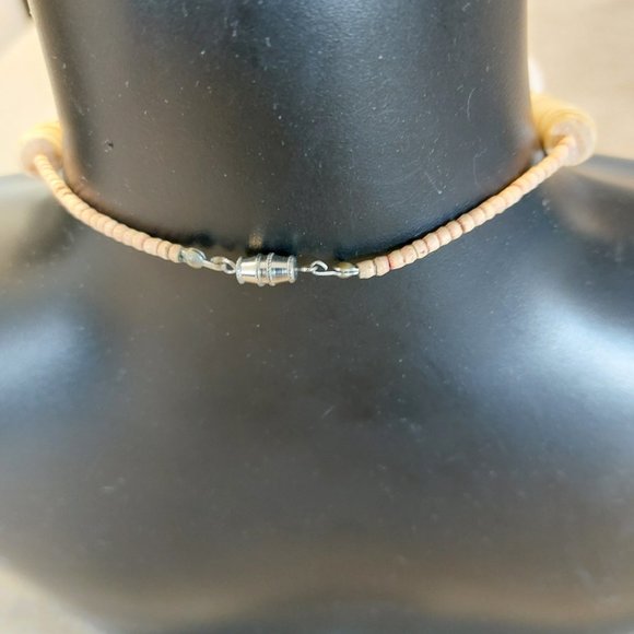 FASHION JEWELLERY Women's Buttons/Balls Statement Necklace - Beige/Brown/Rust - Picture 8 of 8